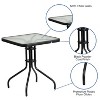 Flash Furniture 3 Piece Outdoor Patio Dining Set - Tempered Glass Patio Table, 2 Flex Comfort Stack Chairs - 3 of 4
