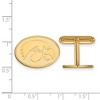Black Bow Jewelry 14k Yellow Gold Plated Sterling Silver Iowa Hawkeyes NCAA Cuff Links - 2 of 3