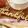 TAG Thankful Trivet Gold Aluminum Kitchen Accessory for Thanksgiving 12x6 Hand Wash Only - 2 of 2