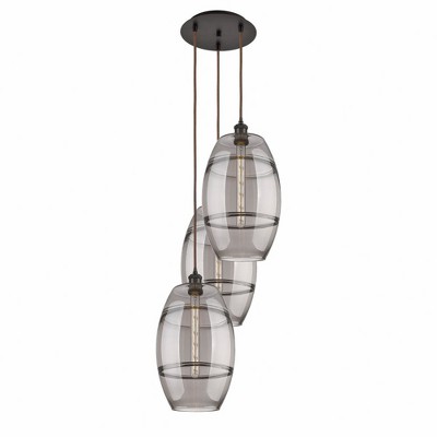 Vaz - 3 Light Cord Hung Multi Pendant In Industrial Style-56.25 Inches Tall and 16.5 Inches Wide