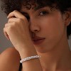 Italian Handmade 925 Sterling Silver Bracelet, Adjustable Sliding Byzantine Bolo Chain for Women - 3 of 4