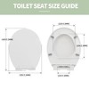 Aghana Digitals White Round Toilet Seat with Slow Close Cover, Quick Release Hinges, Easy Install & - 3 of 4