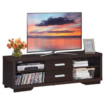 Costway TV Stand Entertainment Center Hold up to 65'' TV with Storage Shelves & Drawers