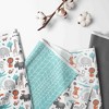 Bacati - Jungle Safari Aqua Orange Gray 6 pc Cotton Crib Bedding Set with Long Rail Guard Cover - image 2 of 4