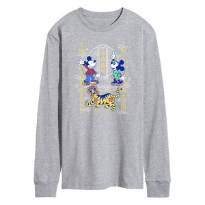 Men's - Disney - Mickey and Minnie Long Sleeve Graphic T-Shirt - 1 of 4