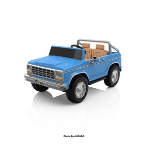24V Classic Ford Bronco: Light Blue Retro Legend, Ready for Dual Adventures-light blue - 1 of 4