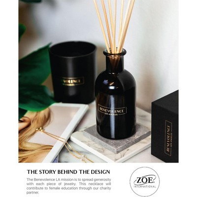 Charcoal Glass Reed Diffuser with Bergamot & Jasmine Scent