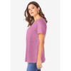 Roaman's Women's Plus Size Swing Ultimate Tee With Keyhole Back - 4 of 4