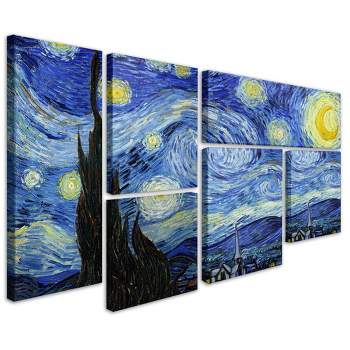Trademark Fine Art -QVC ONLY Lavish Home Vincent van Gogh 'Starry Night' Multi Panel Art Set