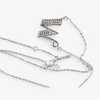Anna-Kaci Silver Tone Initial Letter Pendant Necklace with Crystal Rhinestone Accents - 4 of 4