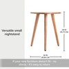MH London Bond 18" Solid Wood End Table Triangular Top - 3 of 4
