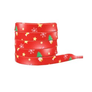 INSPIRE CHIC Christmas Flat Shoe Laces for Adults, Men, Him, Women, Teens, Christmas Decorations Shoestrings 1 Pair - 1 of 4