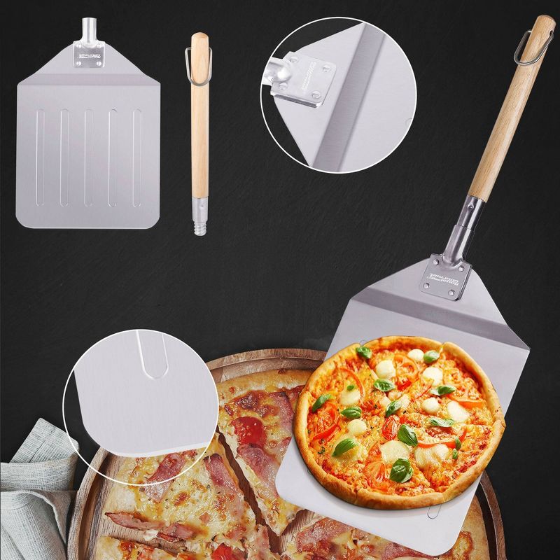 Royal Gourmet 3pc Pizza Set for Grill Oven With 14&#39;&#39; Round Pizza Cordierite Stone, 4 of 6