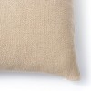 Striped with Embroidery Square Throw Pillow Neutral - Threshold™ designed with Studio McGee - image 3 of 4