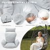 Heynemo Hanging Egg Chair Outdoor Swing Chair with Stand, Hammock Chair Indoor, Patio Boho Wicker Hanging Chair with Stand 350lbs Capacity - 4 of 4