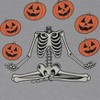 Rerun Island Women Yoga Skeleton Pumpkins Short Sleeve Graphic Cotton Baby Tee - 2 of 4