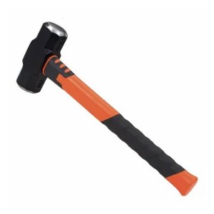 Estwing 4 Pound Head Hard Face Demolition Stake Driving 50 to 55 HRC Sledge Hammer with 16 Inch Textured Grip Fiberglass Handle, Black/Orange - 1 of 4