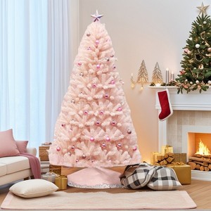 Resenkos 7ft  Artificial Christmas Tree Hinged Full Fir Tree with  Metal Stand - 1 of 4