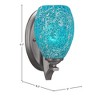 Toltec Lighting Zilo 1 - Light Sconce in  Graphite with 5" Turquoise Fusion Shade - 2 of 2