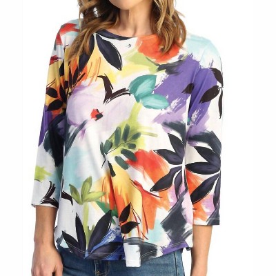 Women's Tropical Round Hem Top - Jess & Jane