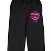 Valentines Day Too Cool Heart With Sunglasses Men's Black Sleep Pajama Pants - image 2 of 4