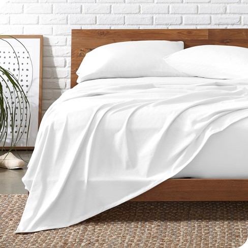 Favorite Washed Organic Cotton White Queen Bed Sheet Set + Reviews