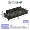 104.7 Inch Modern Cloud Sofa for Living Spaces, 4-Seat Tufted Couch with Wide Removable Armrests, Chenille Sofa with Metal Legs-Coolbibila - 4 of 4