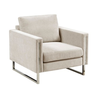 NicBex Polyester Fabric Accent Chair,Upholstered Living Room Chairs with High Track Arms,Modern Comfy Arm Chair,Accent Chairs for Living Room