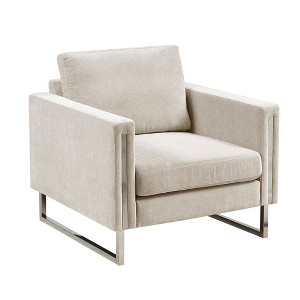 NicBex Polyester Fabric Accent Chair,Upholstered Living Room Chairs with High Track Arms,Modern Comfy Arm Chair,Accent Chairs for Living Room - 1 of 4