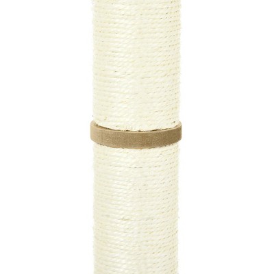 Natural Sisal and Wood Wall-Mounted Cat Climbing Playground