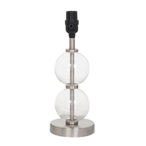 Small Stacked Clear Glass Ball Table Lamp Base Nickel Threshold Target