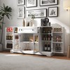 Kumasinova 54"W Kitchen Buffet Cabinet with Ample Storage&Glass Door,Versatile Coffee Bar Cabinet for Dining Room&Kitchen,Adjustable Shelves&1 Drawer - 2 of 4