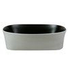 20" x 14" Modern Oval Vessel Sink – Matte White Exterior with Black Interior | Sleek Ceramic Countertop Bathroom Basin - 2 of 4