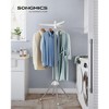 59-Inch Folding Laundry Drying Rack with 3 Rotatable Arms, 4 Sturdy Legs, Stainless Steel Construction, Holds Up to 27 Pieces of Clothing - 2 of 4