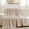 Aoibox Super Soft Flannel Fleece Throw Blanket, Premium Silky 3D Waffle Checkered Lightweight for All Season Use - 4 of 4