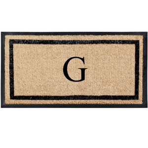 A1HC Natural Coir & Rubber Doormat for Outdoor Indoor Entrance, Long Lasting Easy to Clean Front Door Mat 24x48, Monogrammed - 1 of 4