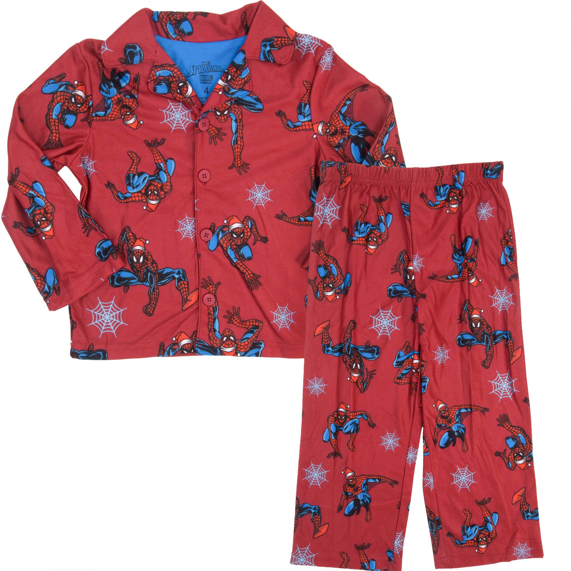 Kids Spider-Man Winter Webs 2-Piece Pajamas - Size 6
