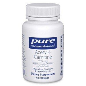 Pure Encapsulations Acetyl-L-Carnitine 250 mg - Memory & Brain Supplement - Brain Support & Focus* - Gluten Free & Non-GMO - 60 Capsules - 1 of 4