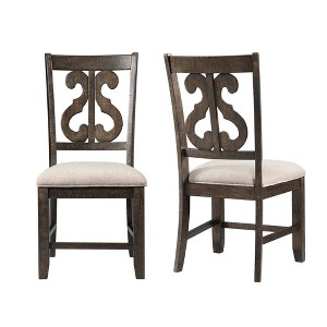 Stanford Wooden Swirl Back Chair Brown - Picket House Furnishings