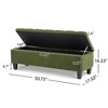 Lyngins Tufted Storage Ottoman Bench with Rubber Wood Legs, Upholstered Ottoman with Storage, Entryway Bench with Soft-Close Hinges, Foot Stool - 3 of 4