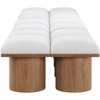 Meridian Furniture,Pavilion Cream Boucle Fabric Bench - 3 of 4