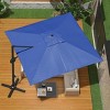 10FT Cantilever Umbrella With Base, Square Single Top Outdoor Umbrella With 360-Degree Rotation, Offset Patio Umbrella for Backyard, Deck, Pool - 3 of 4