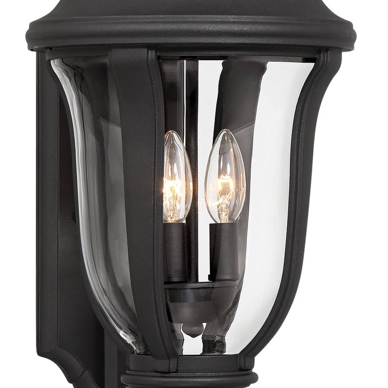 John Timberland Park Sienna Vintage Wall Light Sconce Black Hardwire 9 3/4" 3-Light Fixture Clear Glass Shade for Bedroom Bathroom Vanity Reading Home, 3 of 10