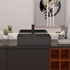 CASAINC 20'' Rectangular Concrete Bathroom Vessel Sink with Drainer, Black Earth - 2 of 4