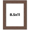 PosterPalooza | 8.5x11 Wide Barnwood Picture Frame, UV Acrylic, 6 Finishes - Grey, Brown, White, and Black - 2 of 4