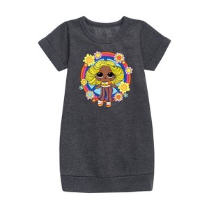 Girls' - LOL Surprise! - Free Spirit Doll Graphic Short Sleeve Fleece Dress - 1 of 3
