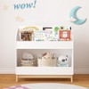 Okak Multifunctional Low Kids Bookshelf Toy Storage Organizer,Wooden Toddler Bookcase with Display Stand for Kids Bedroom,Playroom - 3 of 4