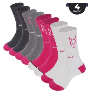 WULF - Women's Classic Crew Socks - Multi Color Pack of 4 - 1 of 4