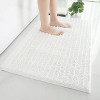 Home Mart Goods Large 2 Piece Set White Soft Cozy Plush Chenille Bath Mat Bathroom Rug - 2 of 4