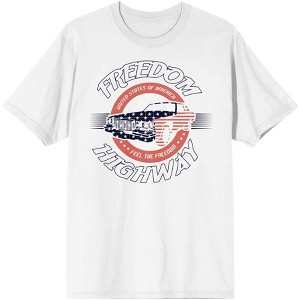 Americana Freedom Highway Men's White T-Shirt - 1 of 3